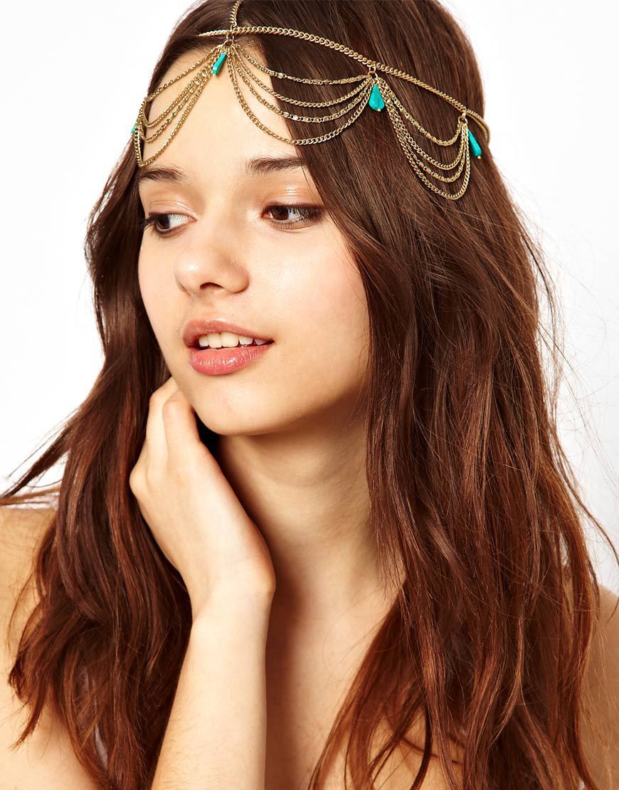 ... Fashion-Metal-Gold-Head-Chain-Jewelry-with-Natural-Turquoise-Headband