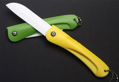 Kitchen Cutlery Ultra Sharp Ceramic Vegetable Fruit Folding Foldable Knife 43396