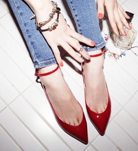 2014 yeh japanned leather hasp candy color pointed toe flat shoes shallow mouth women’s flats shoes