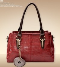 new 2014 cheap crocodile pattern fashion vintage women handbag women leather handbags women messenger bags solid