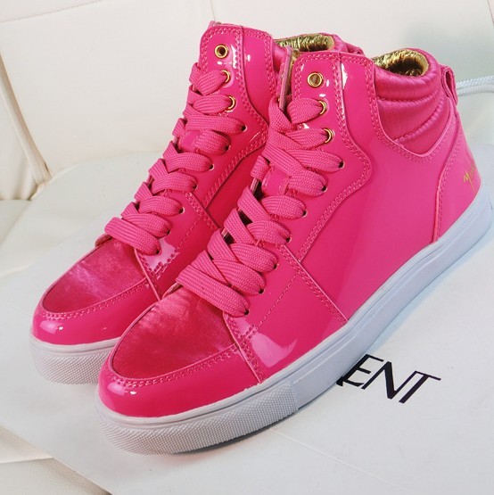 new 2014 wholesale sneakers Candy color bind high for leisure sports shoes women s sneakers free