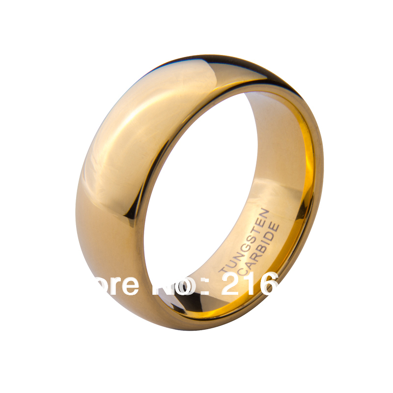 Ring 18K Gold Plated Men's Wedding Band Engagement Band Promise Ring ...