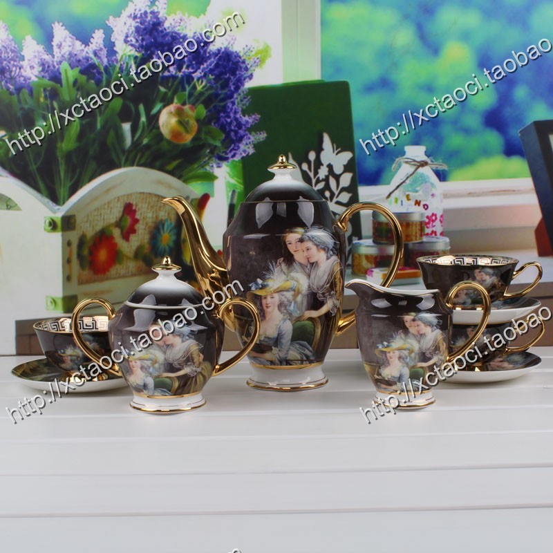 Fashion bone china coffee cup set coffee utensils ceramic home accessories crafts decoration