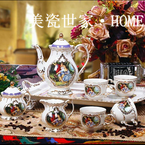  Porcelain fashion coffee cup and saucer d Angleterre tea set cup pot bone china cup