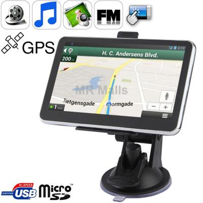 5 0 inch TFT Touch screen Car GPS Navigator with 2GB TF Card Mini USB port