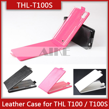 in stock filp leather case for thl t100 thl t100s phone cover leather case for thl t100s t100 mtk6592 Octa Core Mobile Phone