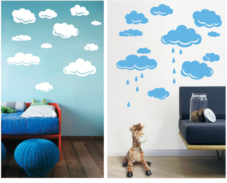Large Clouds Vinyl Wall Stickers Home Decal For Kids Room