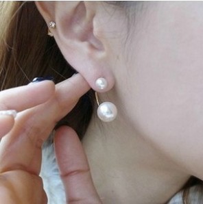 2014 New Design Sweet Girl Created Pearl Stud Earrings for Womenl XY E10