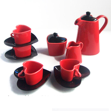 Tea and coffee with vickyhome2014 wedding gift heart ceramic set tea set ckj0904