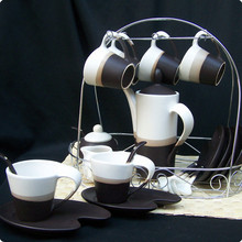 Vickyhome2014 set fashion black and white tea and coffee with brief set tea set bw21ps