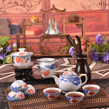 Blue and white 2014 set tea set 6 kung fu tea new arrival