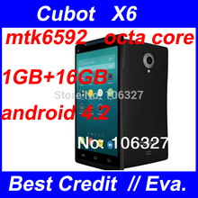 Cubot X6 MTK6592 Octa Core 1.7GHz Android 4.2 Smartphone 5.0 Inch 1280×720 Pixels IPS OGS Touch Screen 1GB RAM 16GB ROM /Eva