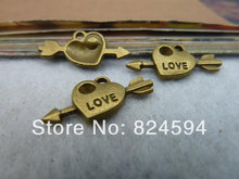 Free Shipping 60pcs  10*20mm Diy ancient bronze cupid arrow Fashion Jewelry Charms Supplies