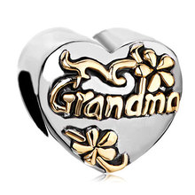 Free Shipping! Pugster Heart Flower Grandma European Love Beads Charms Fit All Brands