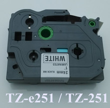 Compatible Brother P-touch TZ151, TZe151 label tapes, black on clear