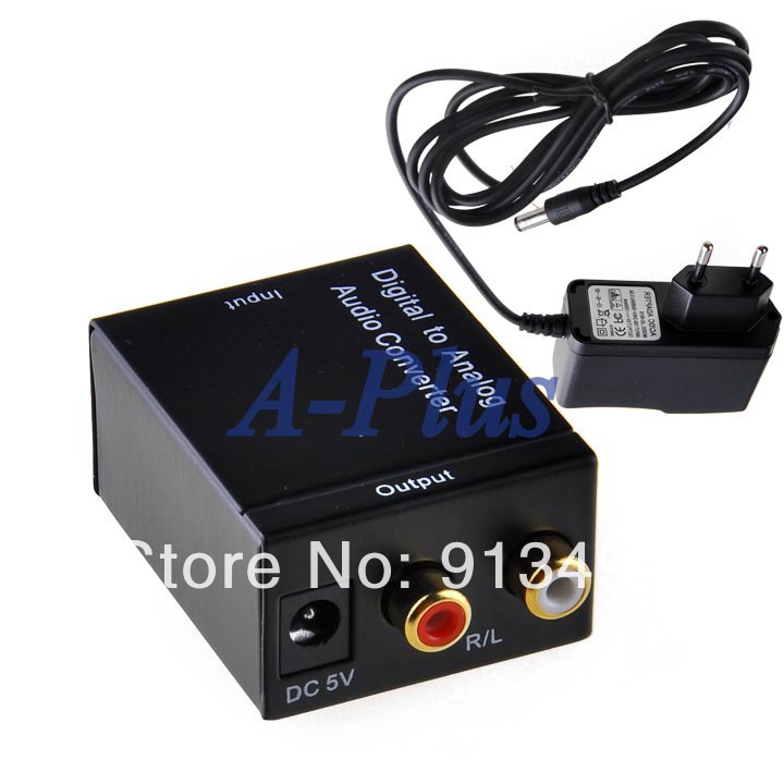 Digital to analog Converters Audio Converter Digital Optical Coaxial RCA Toslink to Analog Audio Converter Adapter EU 19030