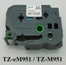 Compatible Brother P-touch TZ951, TZe-m951 label tapes, black on mat silver