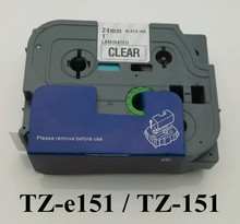 1″ x23′ 24mm laminated tz tape tz151 black on white tz-151 tze 151 label tape for p touch