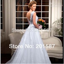 2014 A Line Wedding Dresses Sweetheart Bead Embroidery Chapel Train Sleeveless Detachable Spaghetti Straps Organza Bridal Gown