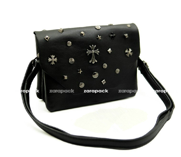 Punk Chic Genuine leather 3 layer Shoulder Messenger Bag It Bag Women handbag Free shipping