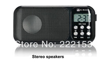 Freeshipping original Hi Rice SD 102 portable TF USB Mini Speaker with FM function Flash light