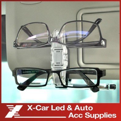 Новых автомобилей очки солнцезащитные очки держатель клип козырек карты модель в очках клип авто провести 1 ручка и 2 очки