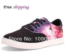 2014 starry sky spring and autumn canvas shoes female fashion lacing casual Sneakers shoes woman 35