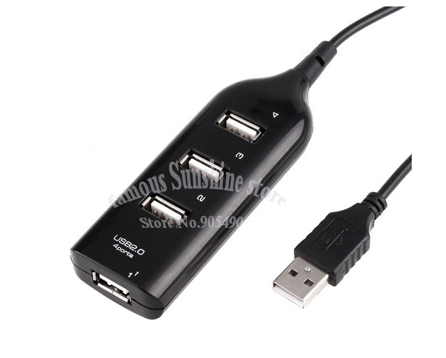 Купить высокая скорость мини 4 порта usb 2.0 хаб usb порт для ноутбука ...