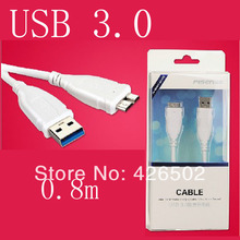 NEW 2014 USB 3.0 data cable for smartphone sync charging cable 800mm white high speed cable