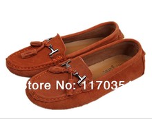 Free Shipping 2014 Hot Sale High Quality Genuine Leather Shoes Women Flat Shoes Gommini Sole Ladies