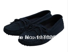 Free Shipping Suede Leather Tassel Gommini Fashion Shoes Flat Single Shoes Genuine Leather Women Shoes Driving