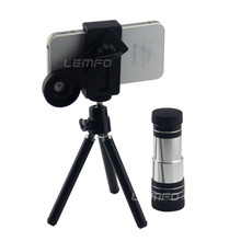 Mobile Phone Lens Telescope Camera Universal Tripod Holder 12x Zoom Optical Lens For 5 5S 5C