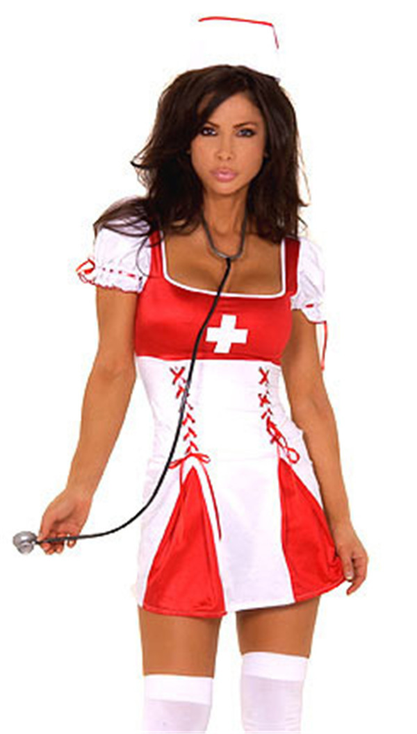Костюм медсестры Passion Erotic Line Siena, красный 0T-00009217 - Passion - Ролевые эротические костюмы медсестры - Купить
