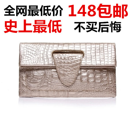 Day 2014 clutch genuine leather clutch bag crocodile pattern serpentine pattern evening bag women shoulder bag