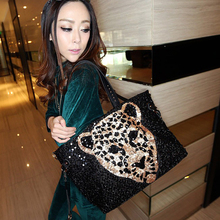 2013 the new Europe and the United States wind cool sequins BaoTou single shoulder bag, oblique ku laptop