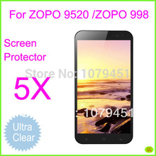 5pcs free shipping screen protector for ZOPO 9520 mobile phone ultra clear ZOPO 998 ZP998 screen