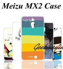 New Designs Fashion Style Cartoon Design Painting Skin Shell MEIZU Cover Accessories MX2 Cover Case for MeiZu MX2 Case