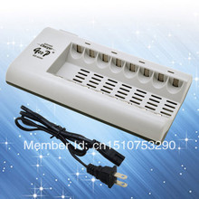 Automatic Ni-MH Ni-CD 8 Bay AA/AAA Rechargeable Battery Charger US Plug With LED B481 clMXXt