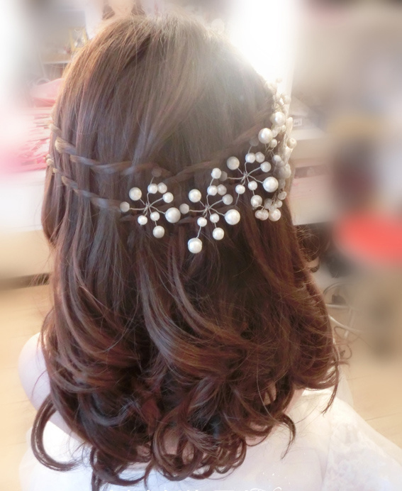 The bride pearl beads beaded wedding accessories marriage wedding accessories style hair accessory