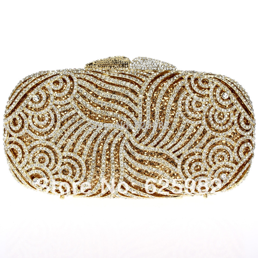 Free Courier Women Luxury Full Crystal Evening bag Fashion bag Day clutch Mini chain Deluxe Evening