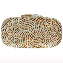 Free Courier Women Luxury Full Crystal Evening bag Fashion bag Day clutch Mini chain Deluxe Evening