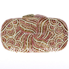 Free Courier Women Luxury Full Crystal Evening bag Fashion bag Day clutch Mini chain Deluxe Evening