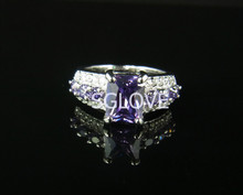 SGLOVE-bling-bling Series! 18K Gold Plated &100% Austrian Crystals Classic Square style Ring Wholesale jewelry freeshipping