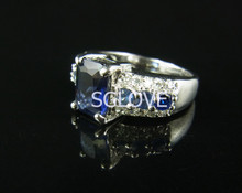 SGLOVE bling bling Series 18K Gold Plated 100 Austrian Crystals Classic Square style Ring Wholesale jewelry