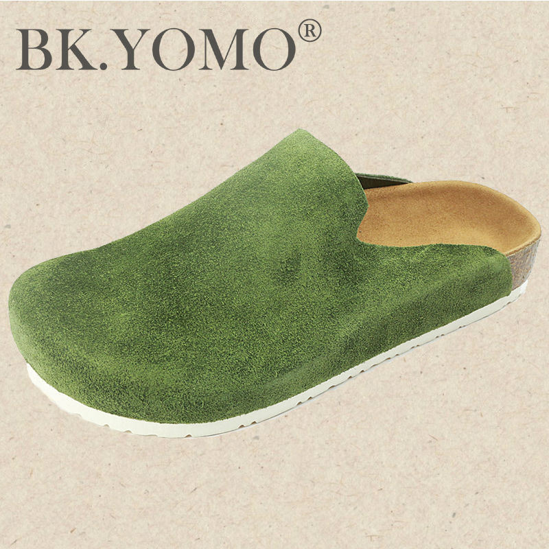 ... shoes birkenstock sandals Baotou tide shoes ,men and women flats,green