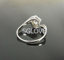 SGLOVE 925 Sterling Silver Series 100 Austrian Crystals Interlocking Pure LOVE Engagement Ring Wholesale Jewelry mixed