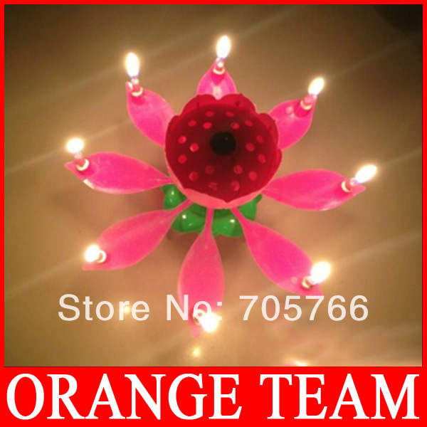 ... candle birthday Party candle Blossom Lotus Sparkle free shipping
