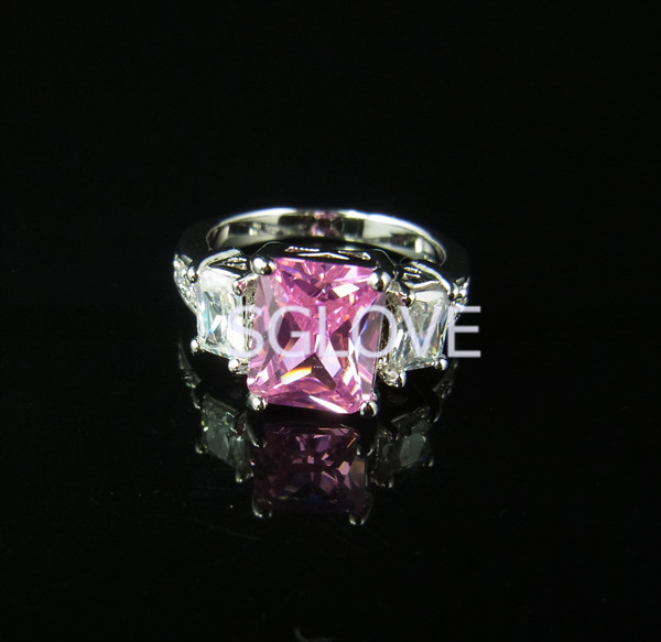SGLOVE Lord Series 18K Gold Plated 100 Austrian Pink Crystals Inserted Temperament Ring Wholesale Jewelry mixed