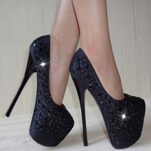 Women s High Heels Platform Stiletto Pumps Party Dressy Prom Dance Sequins New NX61 NX80 