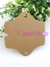 Thick Brown Paper Jewelry Necklace Cards, 200pcs/lot Jewlery Sets Necklace/Earring Display Packaging Tags/Cards Free Shipping